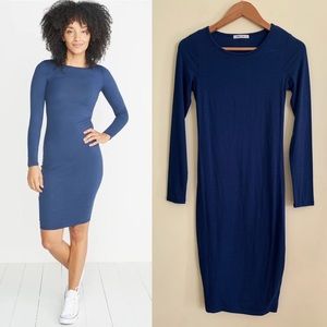 Marine Layer Lexi Dress Long Sleeve Twilight Blue Small